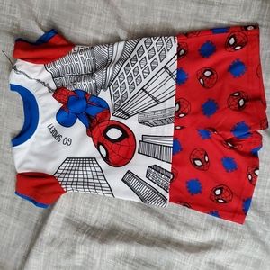 Spiderman 2 piece pajama short set